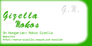 gizella mokos business card